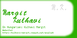 margit kulhavi business card